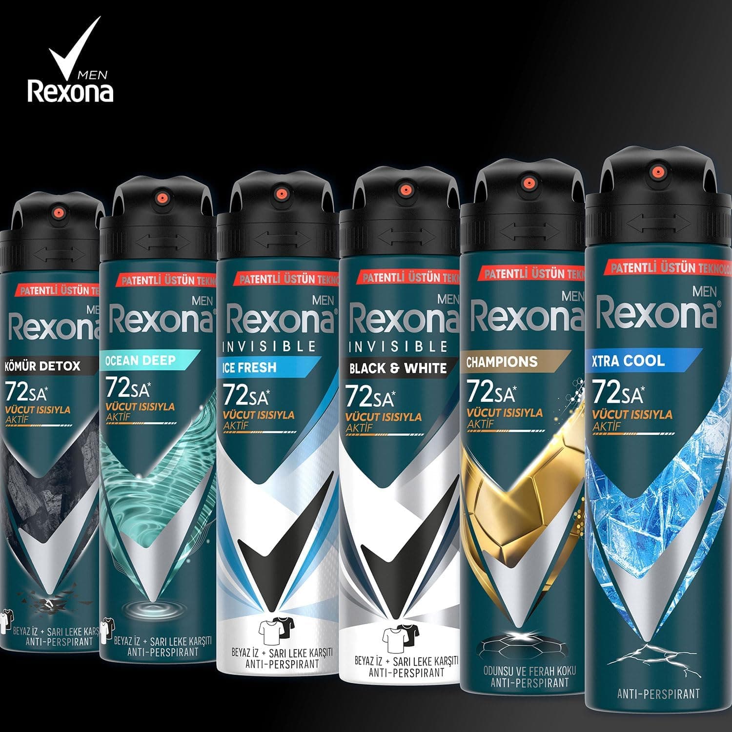 اسپری دئودورانت مردانه Rexona Invisible Black & White محافظت 72 ساعته 200 ml اسپری دئودورانت مردانه Rexona Invisible Black & White محافظت 72 ساعته 200 ml