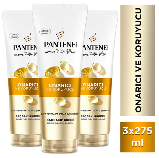 کرم مراقبت از موی ترمیمکننده و محافظ Pantene Pro V، 3 عدد 275 ml کرم مراقبت از موی ترمیمکننده و محافظ Pantene Pro V، 3 عدد 275 ml