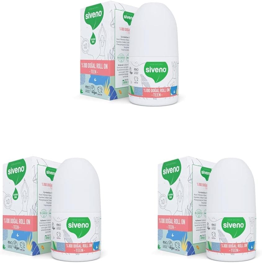 دئودورانت رولآن دخترانه نوجوان Siveno 100٪ طبیعی گیاهی ضد بوی تعریق بدون لکه وگان 50 ml دئودورانت رولآن دخترانه نوجوان Siveno 100٪ طبیعی گیاهی ضد بوی تعریق بدون لکه وگان 50 ml