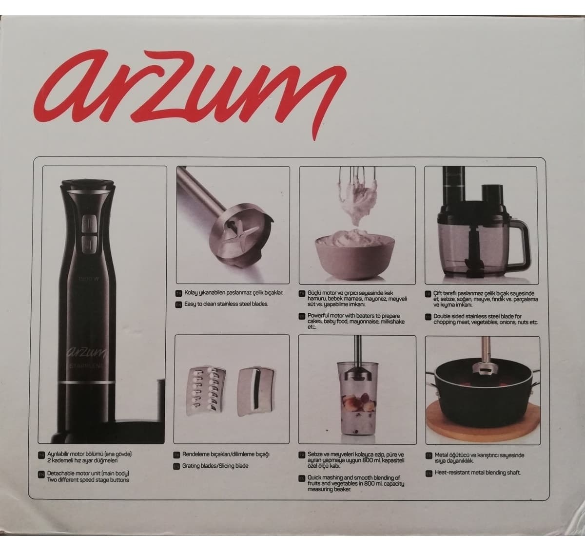 ست بلندر چندکاره Arzum Starblend مدل Ar-1167 ست بلندر چندکاره Arzum Starblend مدل Ar-1167