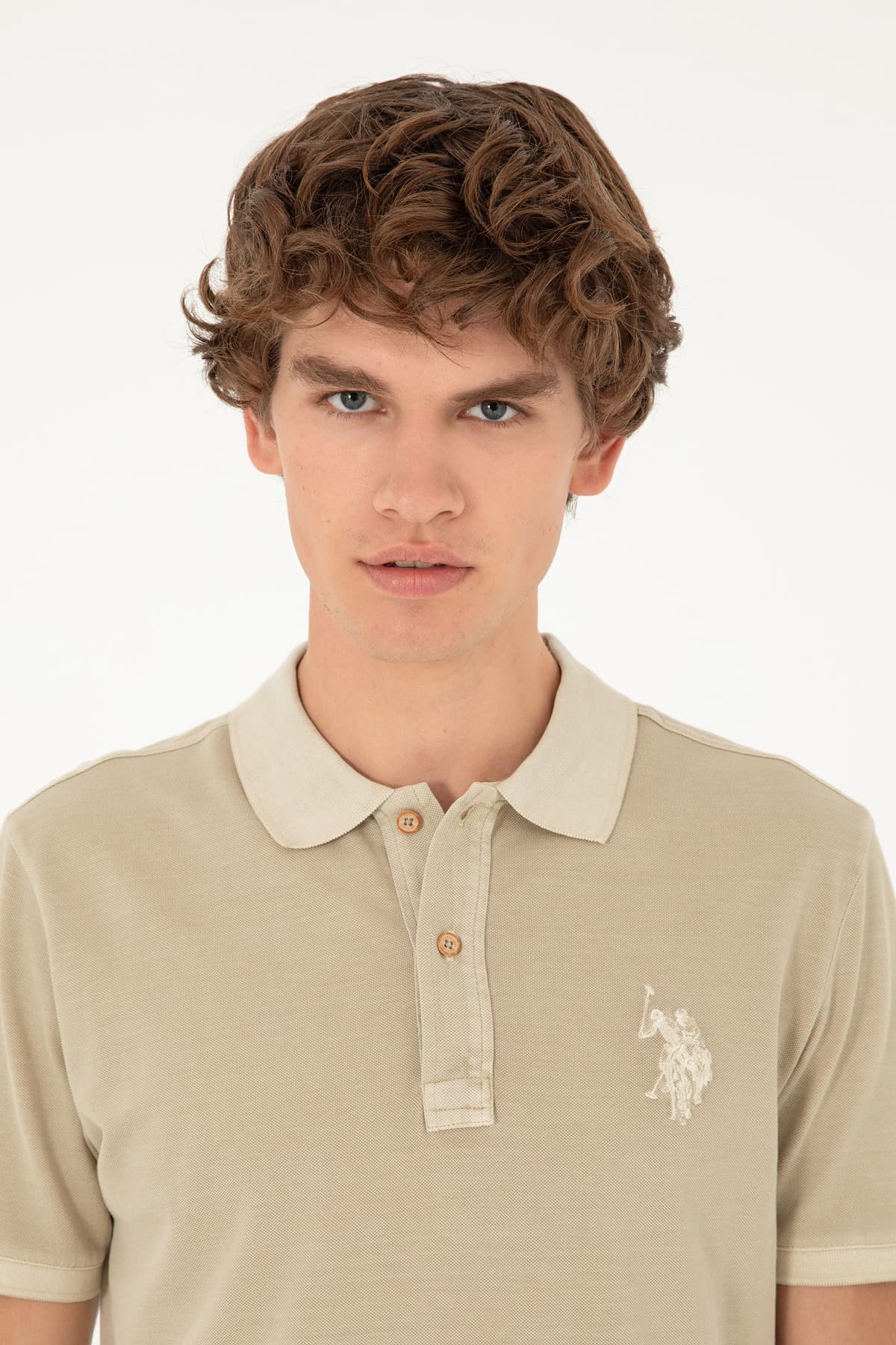 تیشرت پولو مردانه U.S. Polo Assn. اسلیم فیت خاکی روشن مدل 50294207-VR183 تیشرت پولو مردانه U.S. Polo Assn. اسلیم فیت خاکی روشن مدل 50294207-VR183