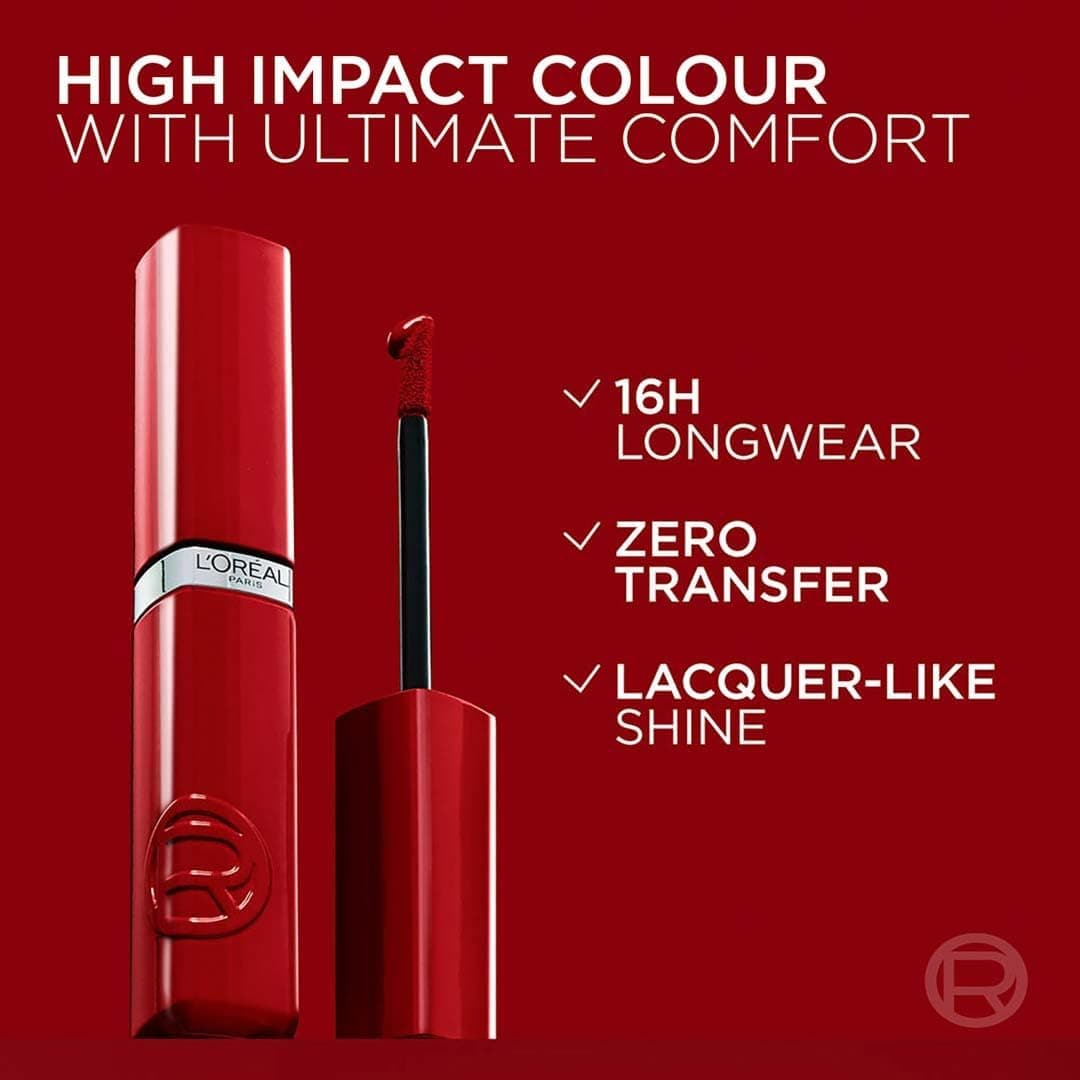 رژ لب مایع براق L'Oreal Paris Infaillible Laque Resistance مدل 550 Noir Cherry رژ لب مایع براق L'Oreal Paris Infaillible Laque Resistance مدل 550 Noir Cherry