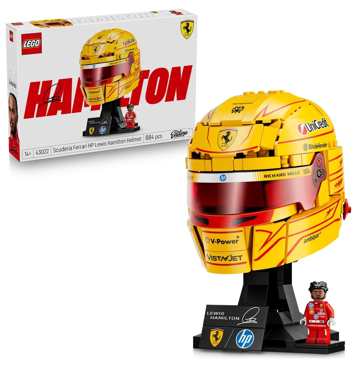 لگو Editions Scuderia Ferrari HP Lewis Hamilton کلاه ایمنی 14+ سال مدل 43022 (884P) لگو Editions Scuderia Ferrari HP Lewis Hamilton کلاه ایمنی 14+ سال مدل 43022 (884P)