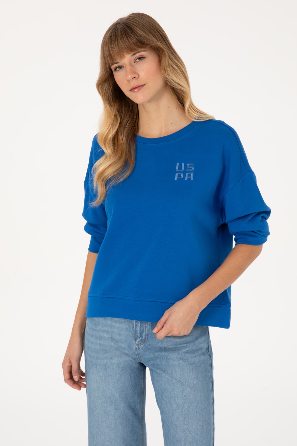 سوئیشرت زنانه U.S. Polo Assn. آبی تیره یقه گرد بیسیک مدل 50313565-VR032 سوئیشرت زنانه U.S. Polo Assn. آبی تیره یقه گرد بیسیک مدل 50313565-VR032