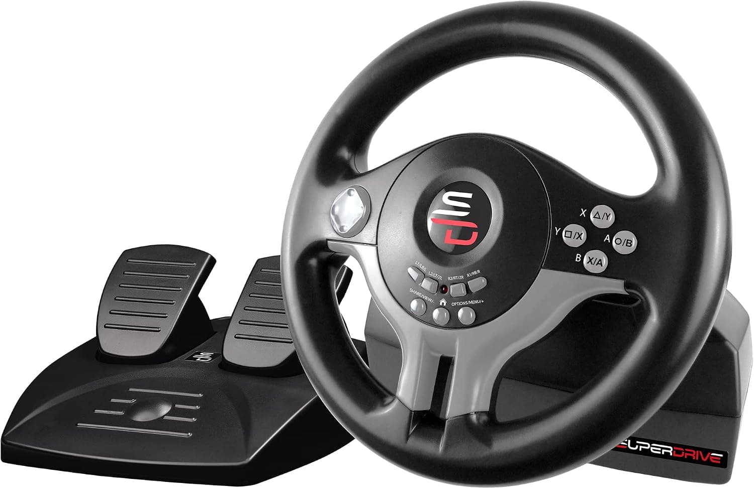 فرمان بازی مسابقهای Subsonic Superdrive مدل SV200 با پدال و دندهپاروی فرمان بازی مسابقهای Subsonic Superdrive مدل SV200 با پدال و دندهپاروی
