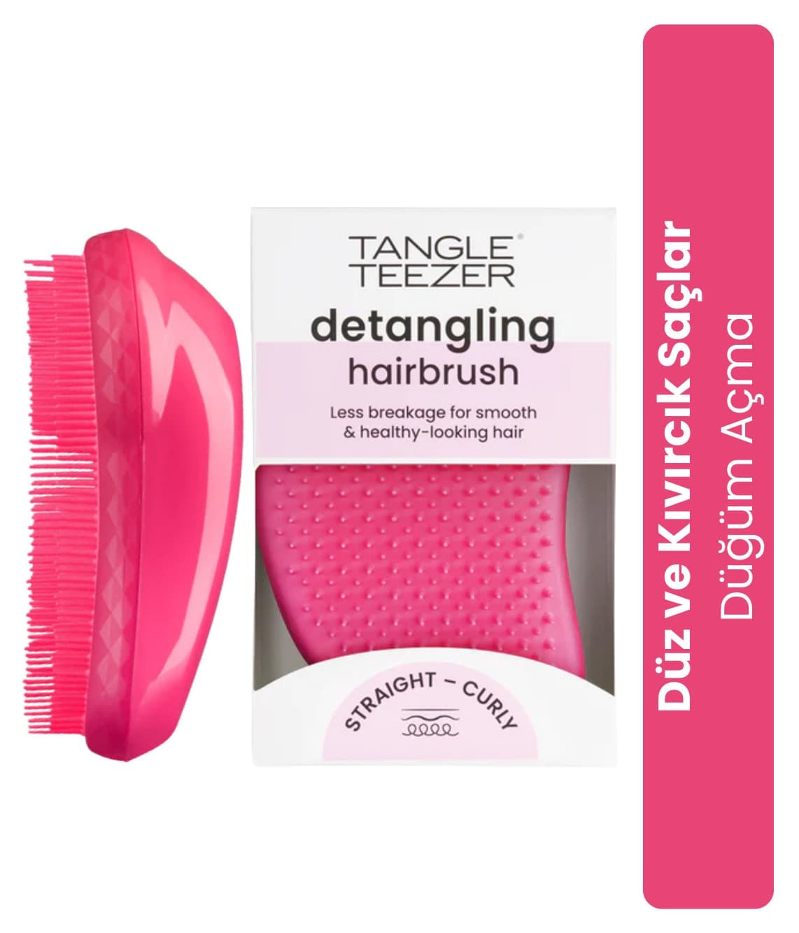 برس و شانه موی Tangle Teezer Original Pink Fizz برای موهای صاف و فر برس و شانه موی Tangle Teezer Original Pink Fizz برای موهای صاف و فر
