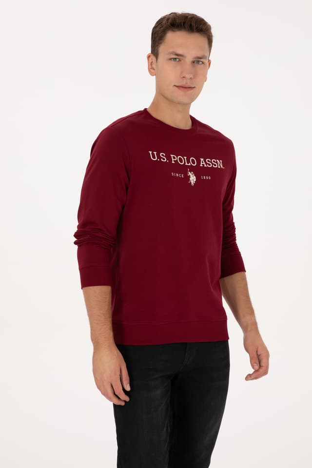 سوئیشرت مردانه U.S. Polo Assn. فیت معمولی یقه گرد زرشکی مدل 50313743-VR014 سوئیشرت مردانه U.S. Polo Assn. فیت معمولی یقه گرد زرشکی مدل 50313743-VR014