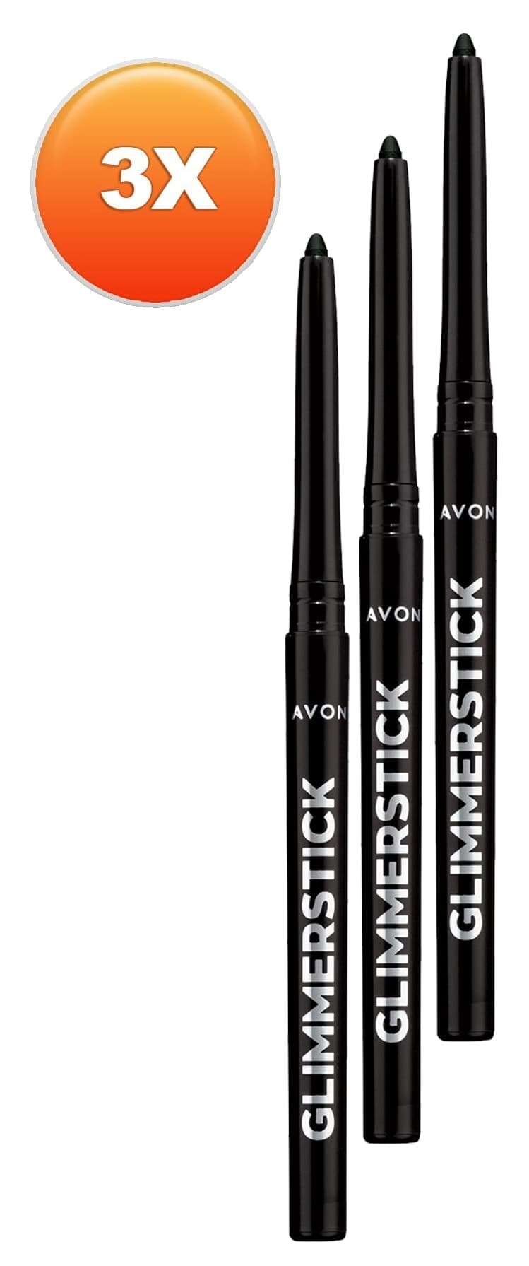 مداد چشم بازشونده Avon مدل Glimmersticks ست سهتایی Blackest Black مداد چشم بازشونده Avon مدل Glimmersticks ست سهتایی Blackest Black