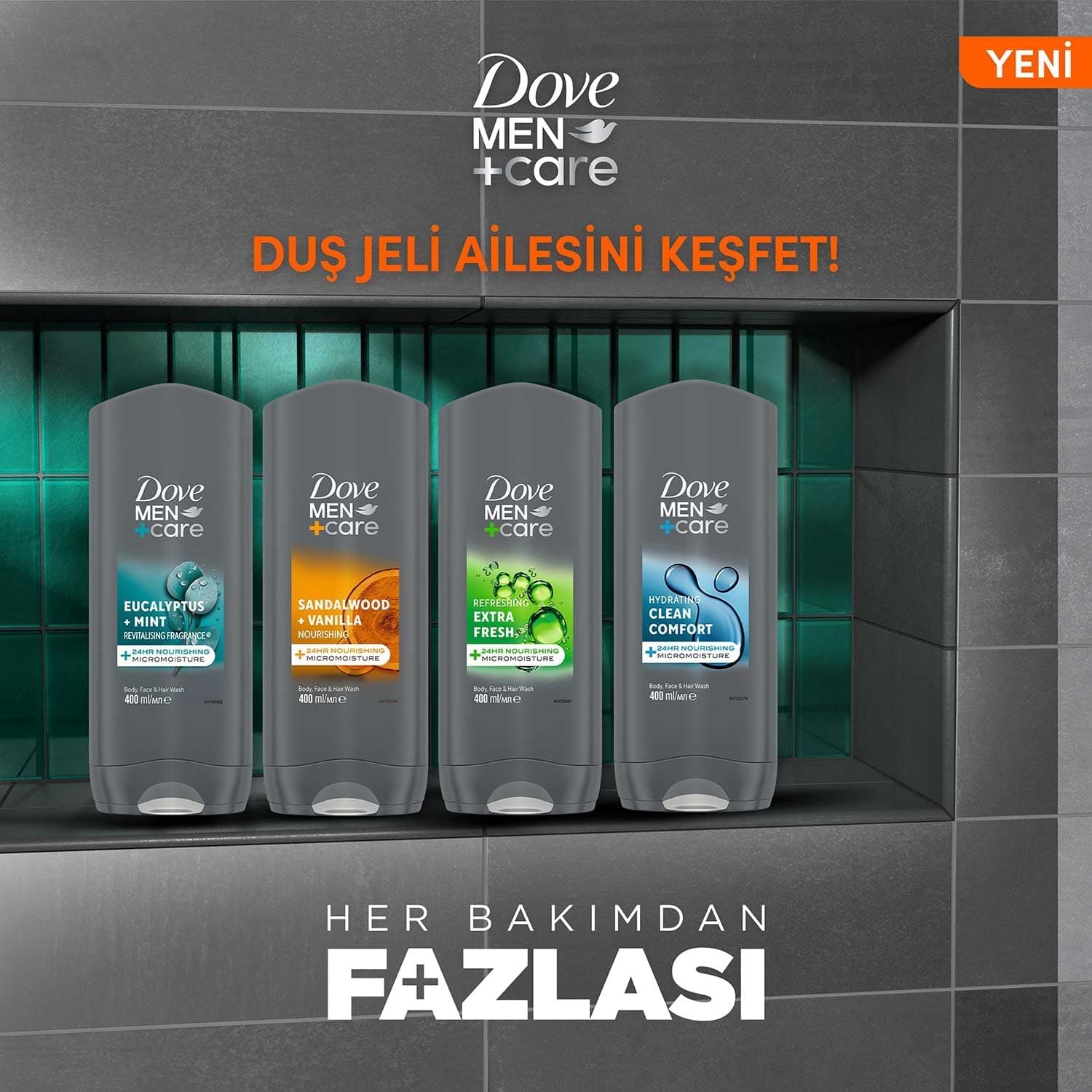 ژل دوش مردانه Dove Men Care چندل و وانیل 400 میلیلیتر ژل دوش مردانه Dove Men Care چندل و وانیل 400 میلیلیتر