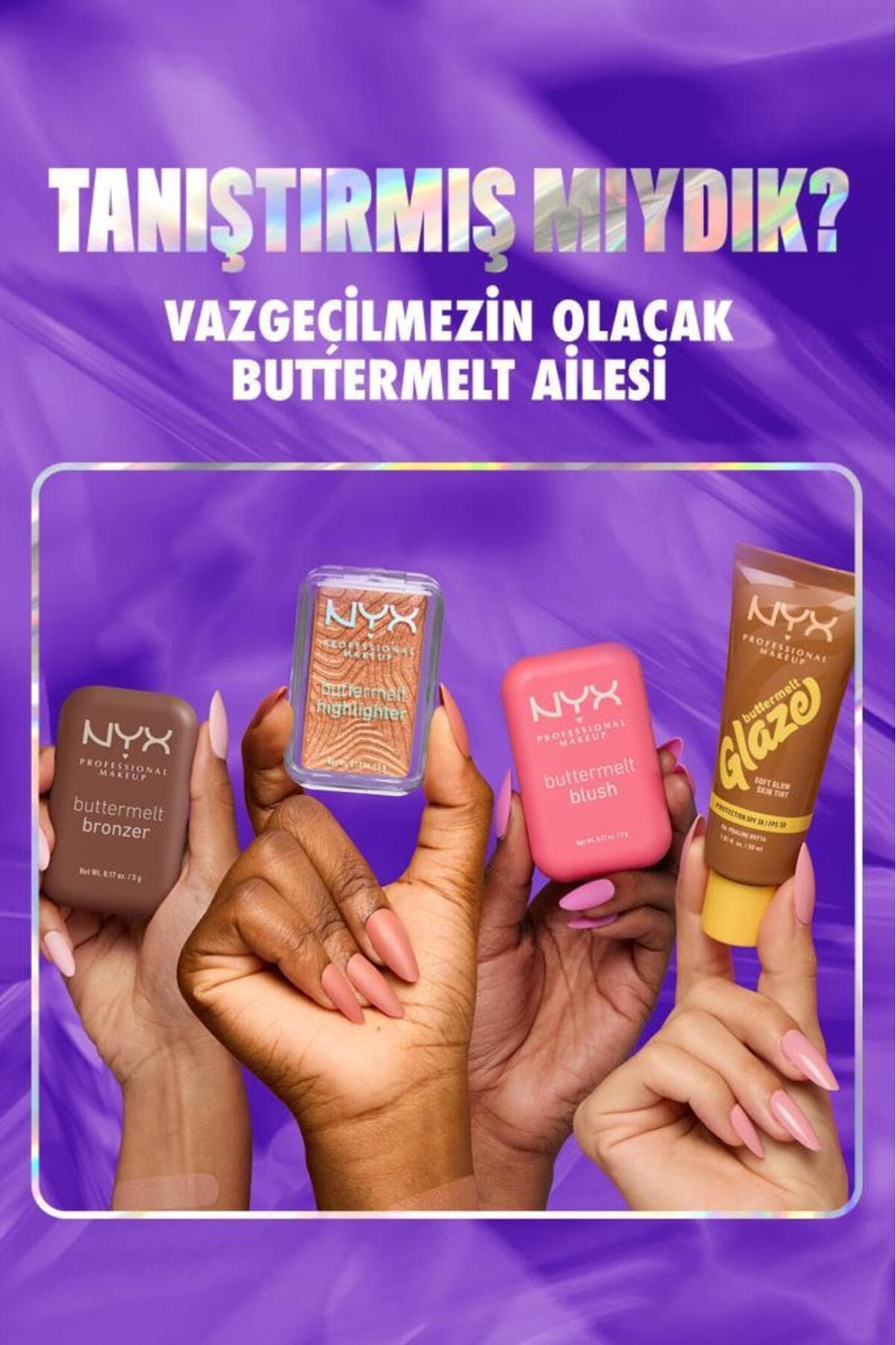 هایلایتر پودری کرمی NYX Professional Makeup Buttermelt مدل 05 Bright & Butta هایلایتر پودری کرمی NYX Professional Makeup Buttermelt مدل 05 Bright & Butta