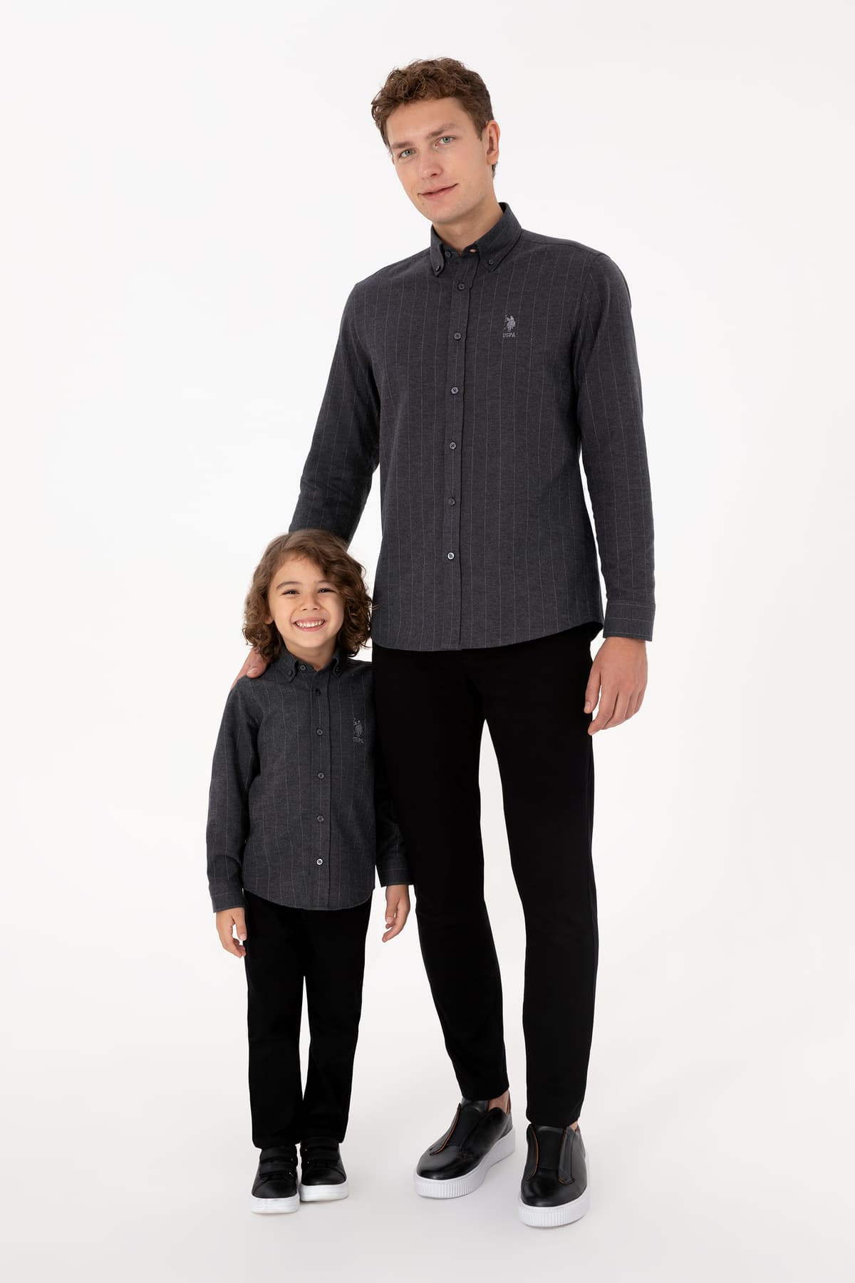 پیراهن مردانه آستینبلند U.S. Polo Assn. زغالی مدل 50316559-VR006 پیراهن مردانه آستینبلند U.S. Polo Assn. زغالی مدل 50316559-VR006