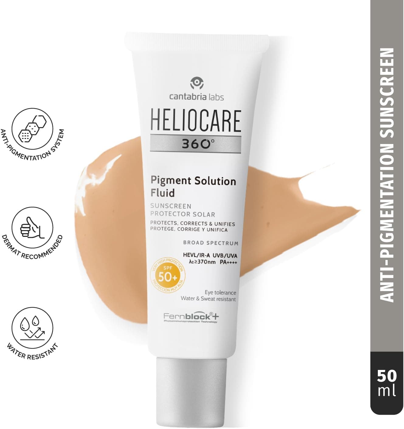 کرم ضدآفتاب HELIOCARE 360 Pigment Solution Fluid فاکتور 50 حجم 50 ml کرم ضدآفتاب HELIOCARE 360 Pigment Solution Fluid فاکتور 50 حجم 50 ml
