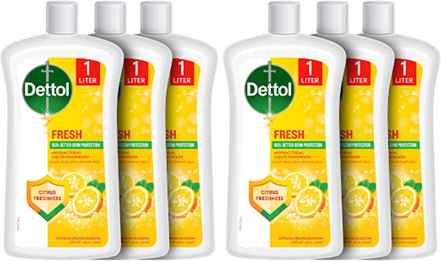 مایع دستشویی Dettol Fresh رفیل با عطر مرکبات و گل نارنج 1L x 3 مایع دستشویی Dettol Fresh رفیل با عطر مرکبات و گل نارنج 1L x 3