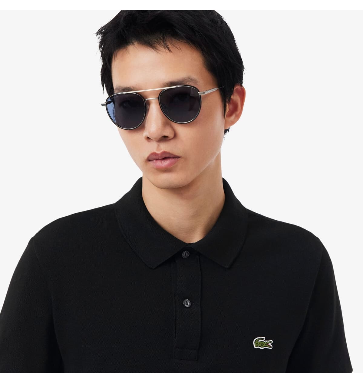 پولوشرت مردانه Lacoste مشکی فیت اسلیم مدل L.12.12 پولوشرت مردانه Lacoste مشکی فیت اسلیم مدل L.12.12