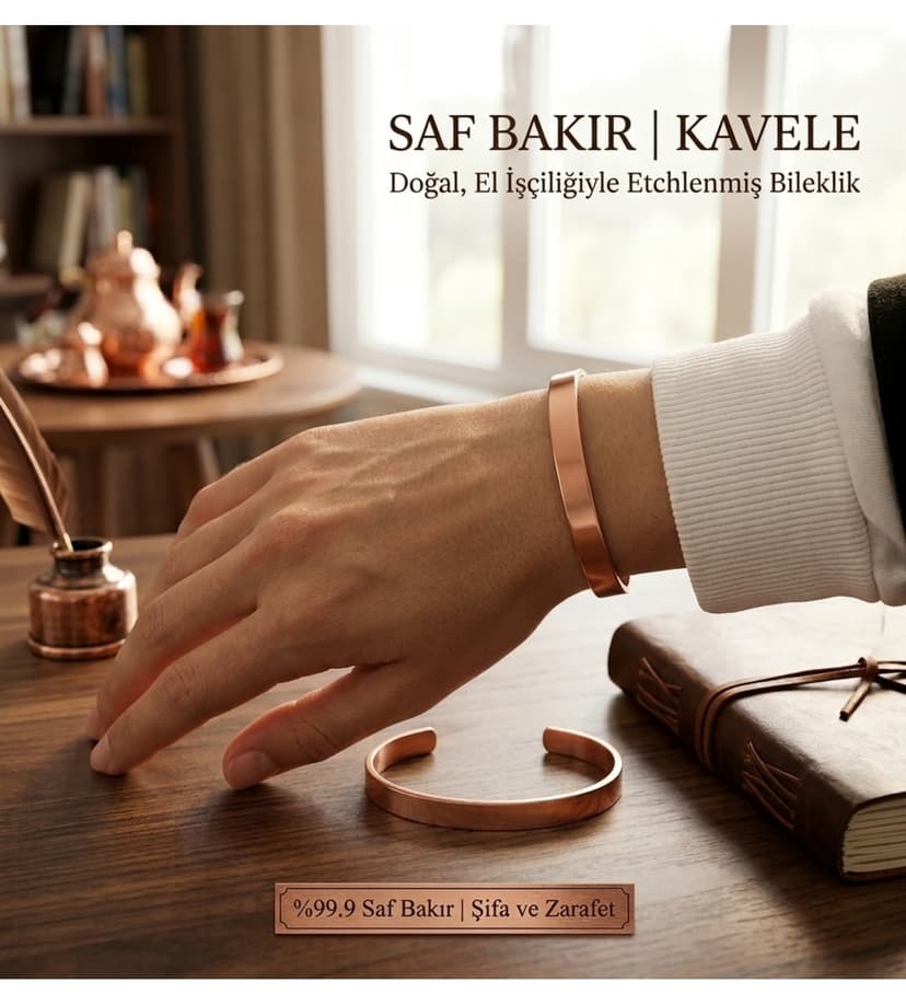 دستبند زنانه Tagu Gümüş مدل KAVELE %100 مس خالص خام نازک دستبند زنانه Tagu Gümüş مدل KAVELE %100 مس خالص خام نازک