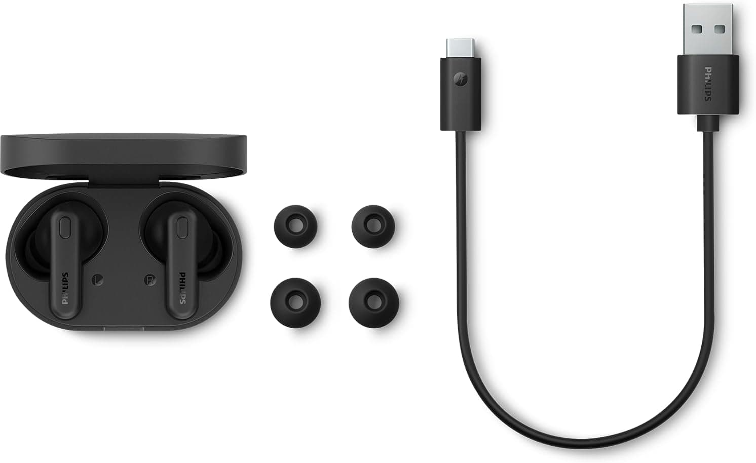 هدفون کاملاً بیسیم PHILIPS مشکی با استاندارد IPX4 مدل TAT1108BK با 5+10 ساعت هدفون کاملاً بیسیم PHILIPS مشکی با استاندارد IPX4 مدل TAT1108BK با 5+10 ساعت
