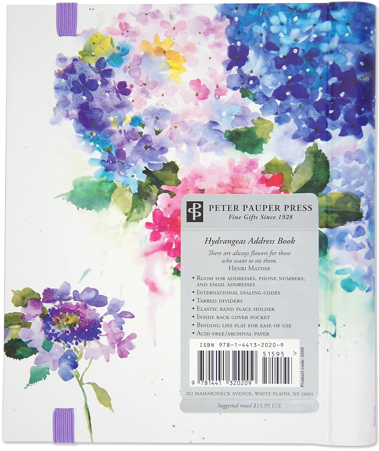 دفتر آدرس چاپ انگلیسی Peter Pauper Press Hydrangeas LG دفتر آدرس چاپ انگلیسی Peter Pauper Press Hydrangeas LG