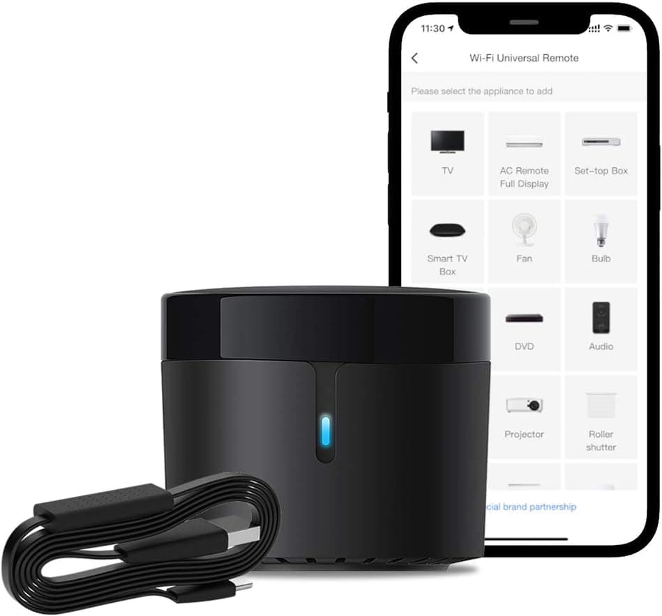 ریموت کنترل هوشمند Broadlink با سنسور دما و رطوبت مدل RM4 mini S ریموت کنترل هوشمند Broadlink با سنسور دما و رطوبت مدل RM4 mini S