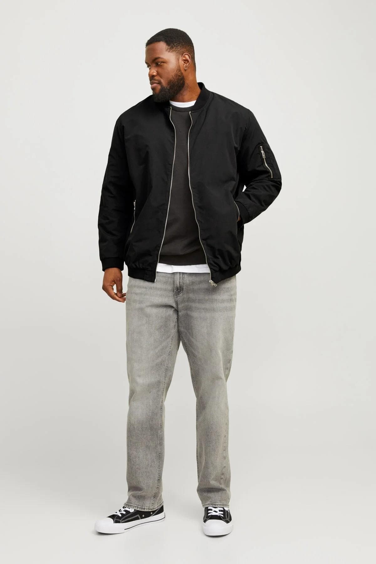 ژاکت بامبر مردانه Jack & Jones بزرگسایز مدل 12173990 ژاکت بامبر مردانه Jack & Jones بزرگسایز مدل 12173990