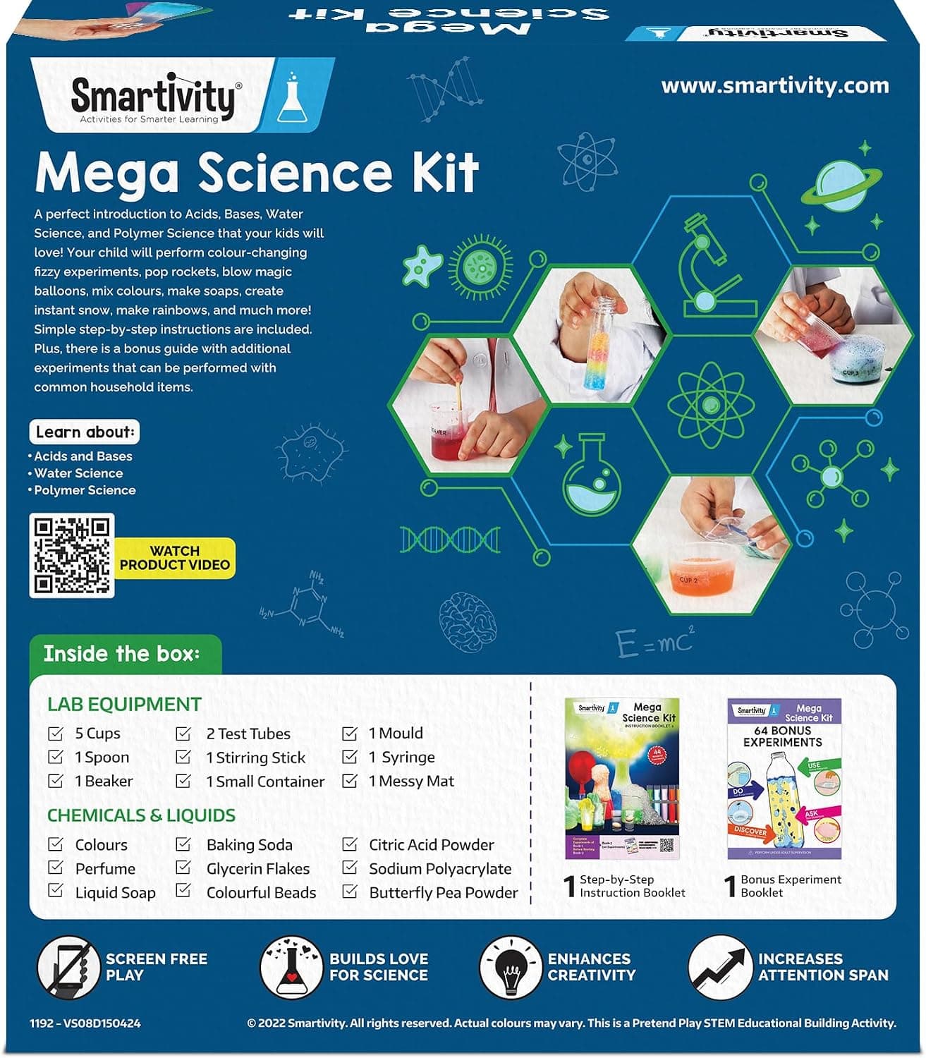 کیت آزمایشهای علمی کودکان Smartivity مدل Mega Science Kit کیت آزمایشهای علمی کودکان Smartivity مدل Mega Science Kit
