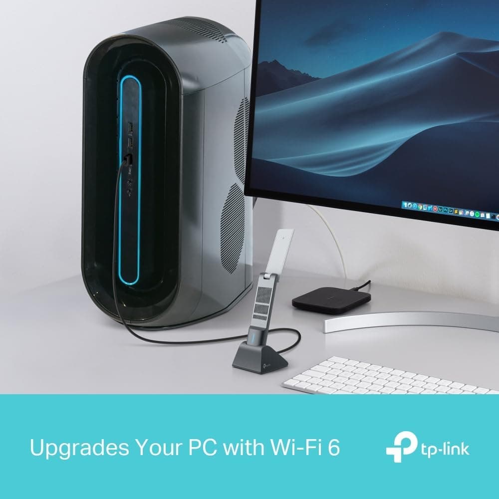 آداپتور USB دو بانده TP-Link با Wi-Fi 6، AX3000Mbps، USB 3.0، WPA3، Beamforming و MU-MIMO مدل Archer TX50UH آداپتور USB دو بانده TP-Link با Wi-Fi 6، AX3000Mbps، USB 3.0، WPA3، Beamforming و MU-MIMO مدل Archer TX50UH