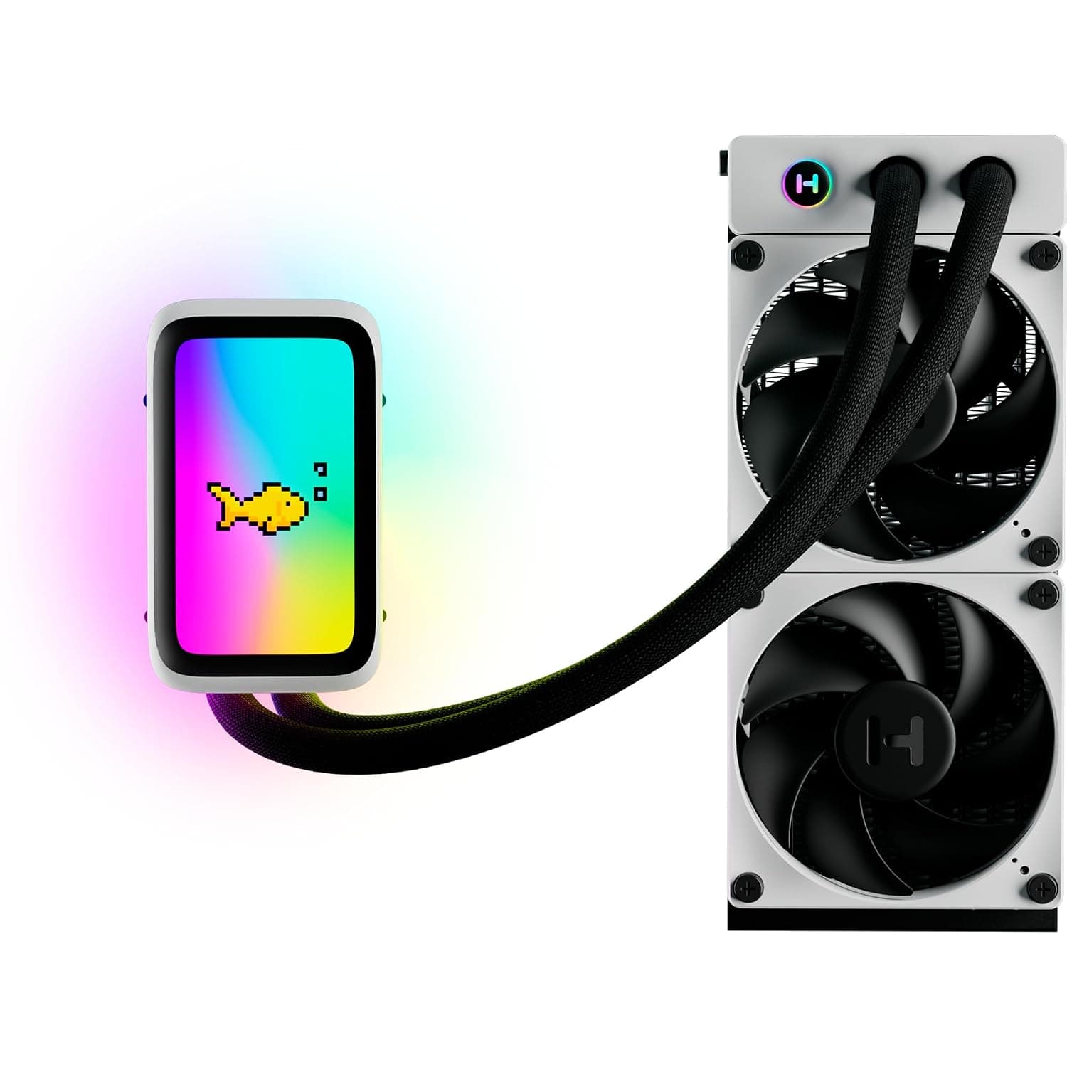 خنککننده مایع پردازنده سازگار با Intel-AMD HYTE Thicc Q60 qRGB LCD 240mm مدل FAN-HYTE-Q60-BW خنککننده مایع پردازنده سازگار با Intel-AMD HYTE Thicc Q60 qRGB LCD 240mm مدل FAN-HYTE-Q60-BW