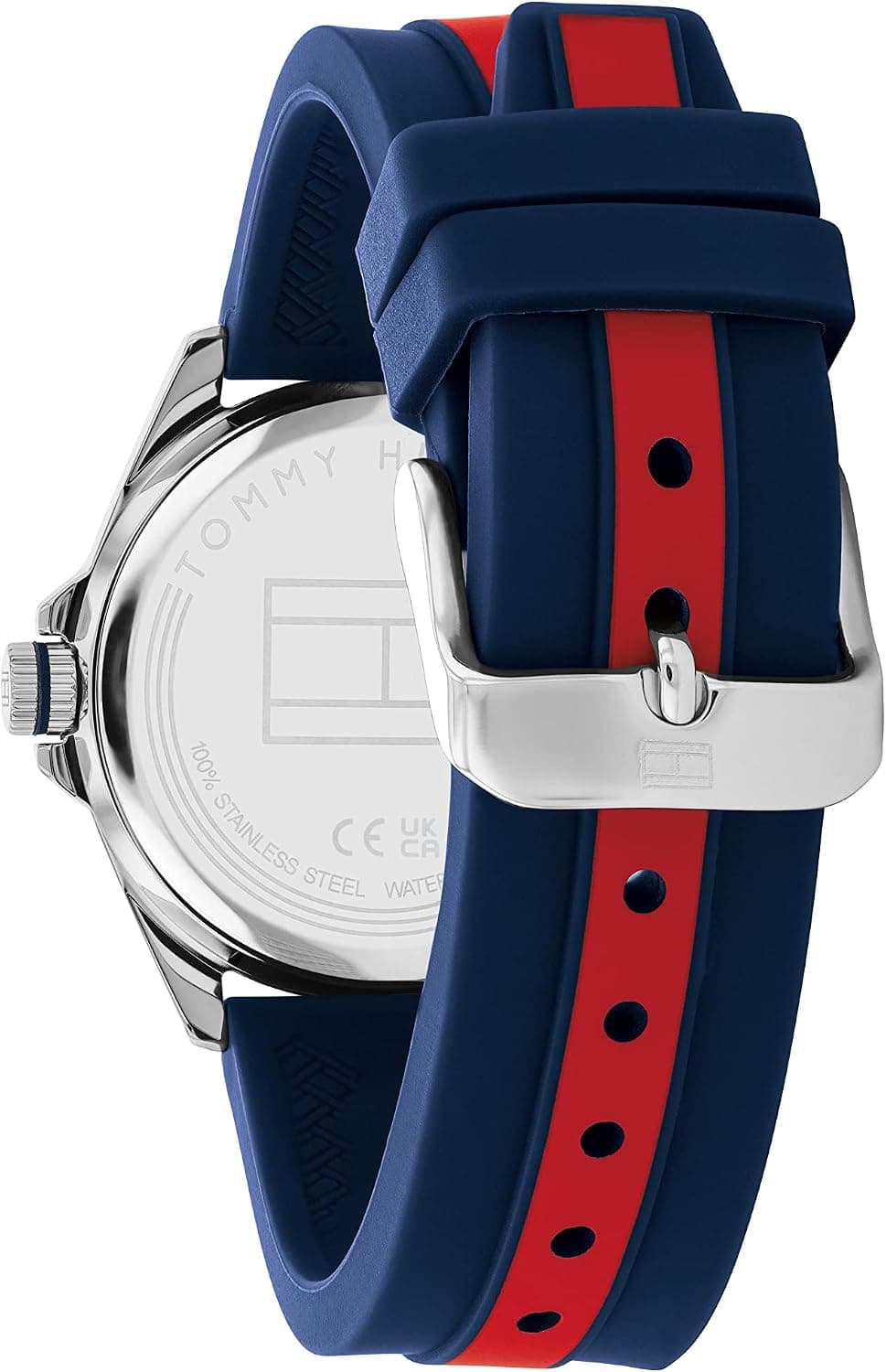 ساعت مچی پسرانه Tommy Hilfiger صفحه آبی بند سیلیکونی آبیقرمز مدل 1720019 ساعت مچی پسرانه Tommy Hilfiger صفحه آبی بند سیلیکونی آبیقرمز مدل 1720019