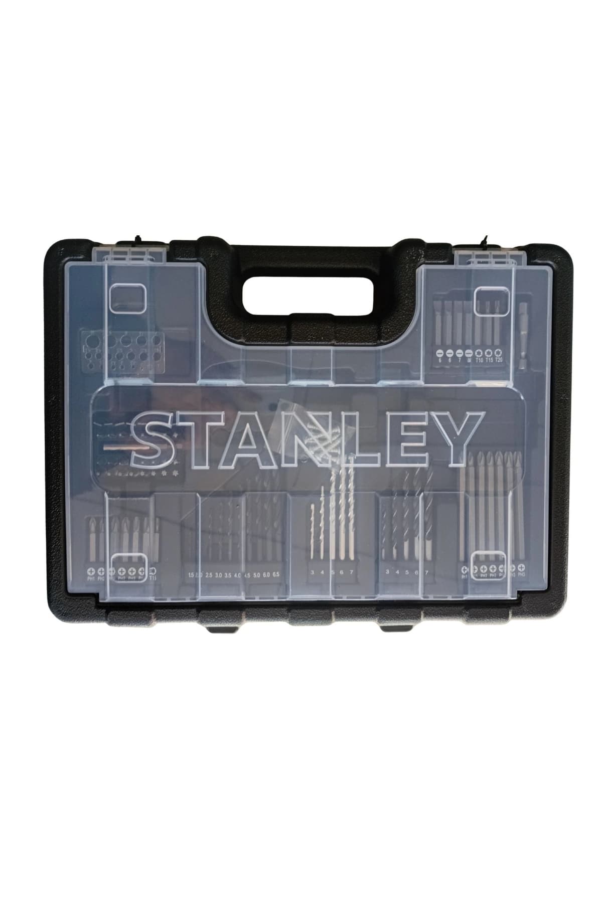 کیت دریل چکشی شارژی Stanley Fatmax مدل SCD718D2A با دو باتری 18V V20، 2.0 Ah و 83 قطعه لوازم جانبی کیت دریل چکشی شارژی Stanley Fatmax مدل SCD718D2A با دو باتری 18V V20، 2.0 Ah و 83 قطعه لوازم جانبی