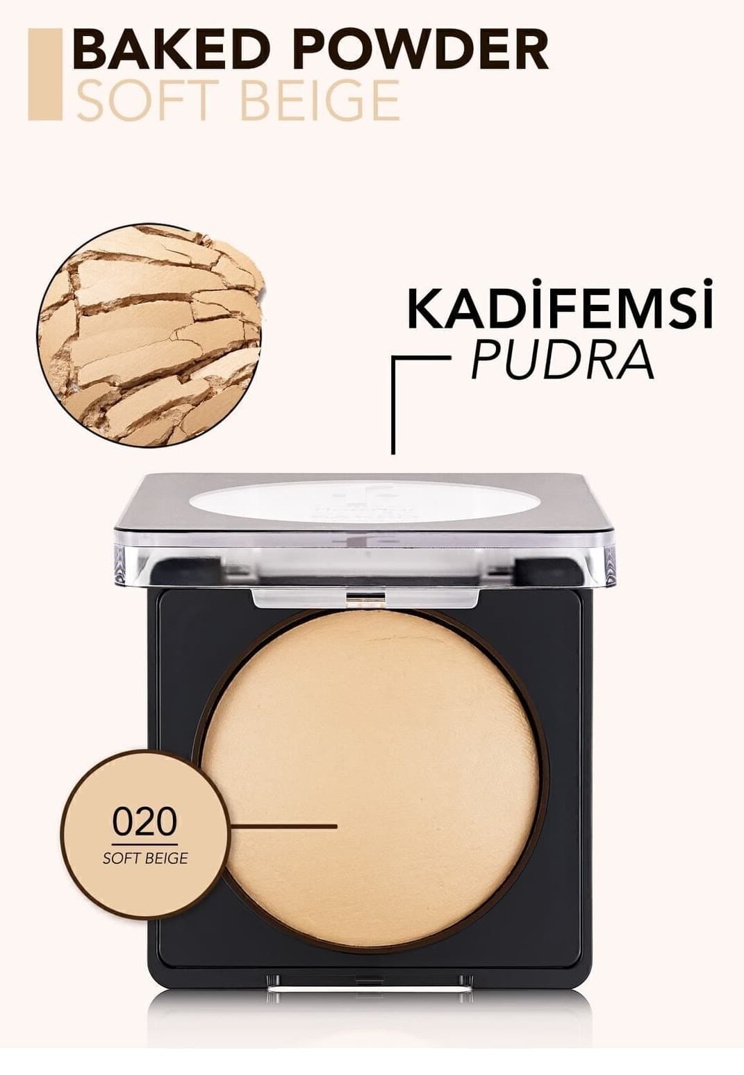 پودر مات بیکد Flormar با پیگمنت بالا رنگ بژ ملایم مدل 020 پودر مات بیکد Flormar با پیگمنت بالا رنگ بژ ملایم مدل 020