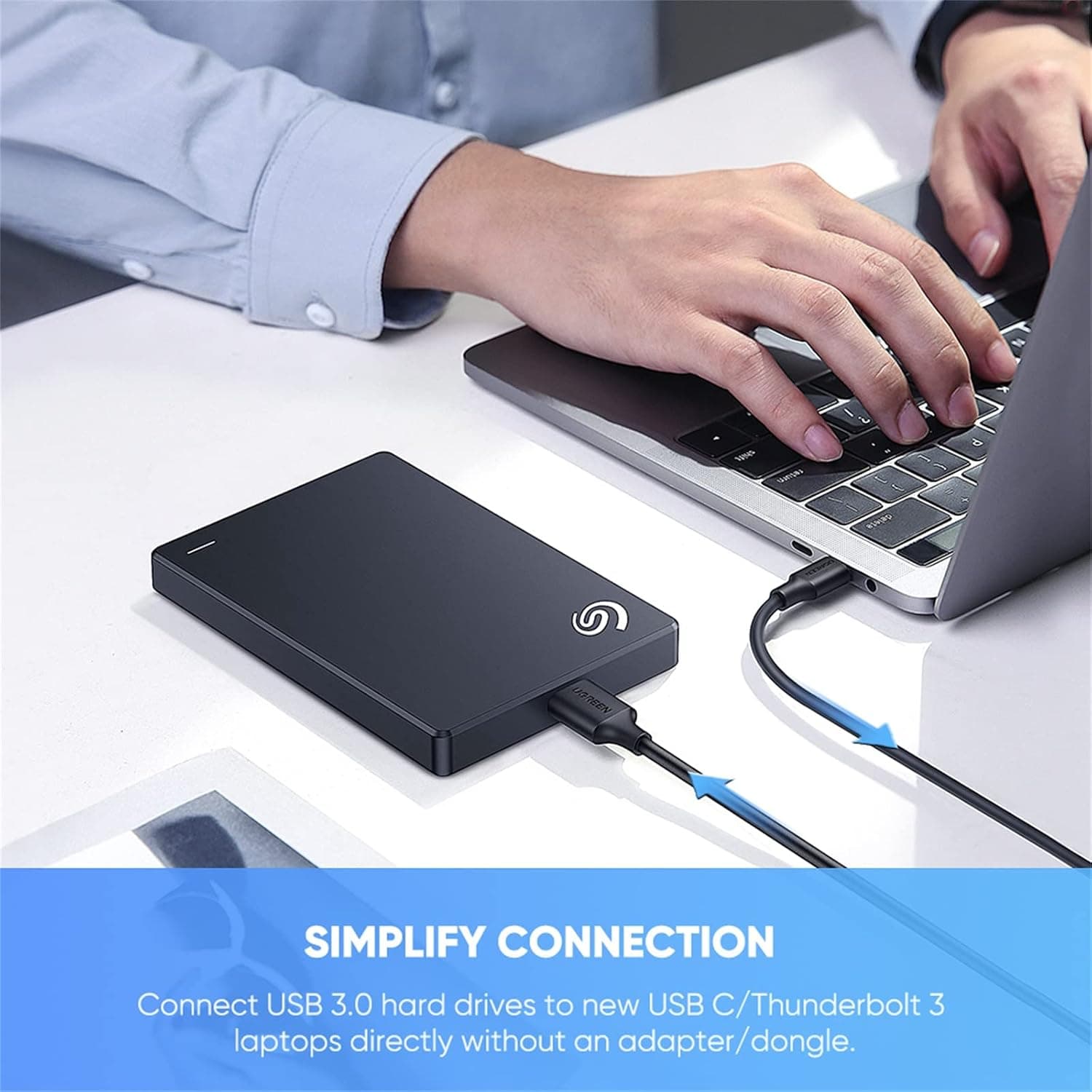 کابل UGREEN تبدیل Micro USB B به Type C برای HDD/SSD 0.25M کابل UGREEN تبدیل Micro USB B به Type C برای HDD/SSD 0.25M