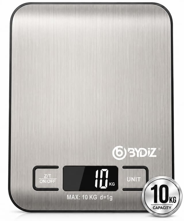 ترازو دیجیتال آشپزخانه BYDİZ ظرفیت 10 کیلوگرم دقت 1 گرم مدل BY-005 ترازو دیجیتال آشپزخانه BYDİZ ظرفیت 10 کیلوگرم دقت 1 گرم مدل BY-005