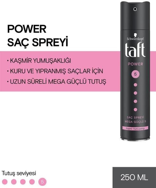 اسپری مو TAFT Power Kaşmir 250 ml اسپری مو TAFT Power Kaşmir 250 ml