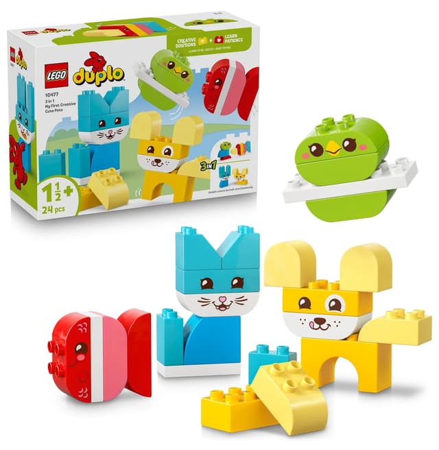 لگو 10477 DUPLO برای کودکان ۱.۵ سال به بالا حیوانات بامزه 3 در 1 (24P) لگو 10477 DUPLO برای کودکان ۱.۵ سال به بالا حیوانات بامزه 3 در 1 (24P)