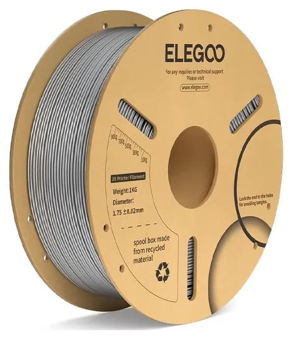فیلامنت ELEGOO خاکستری فضایی PLA+ فیلامنت ELEGOO خاکستری فضایی PLA+