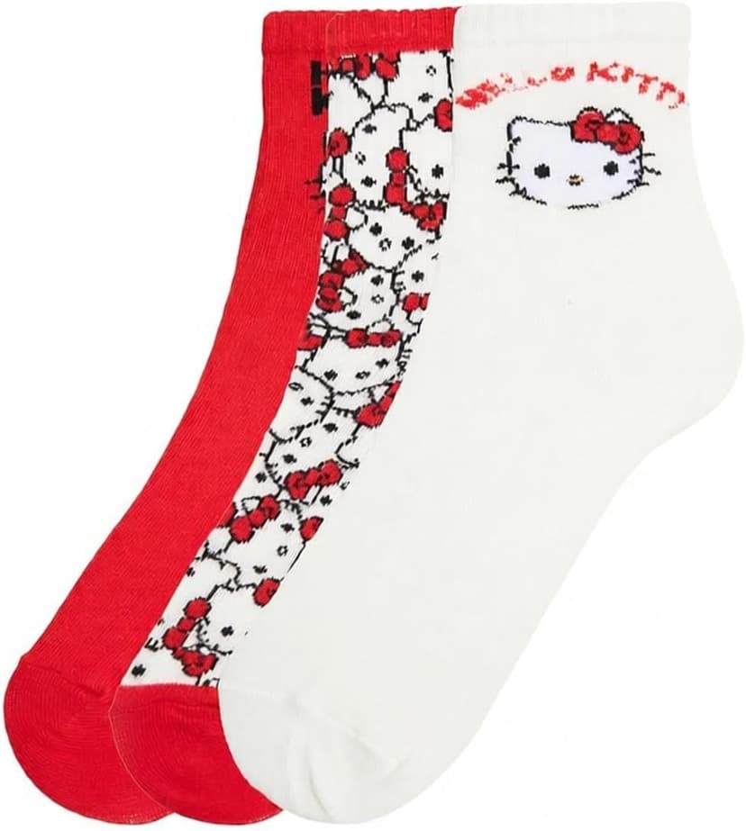 جوراب دخترانه DeFacto طرح کاراکتری Hello Kitty پنبهای بلند بسته 3 تایی جوراب دخترانه DeFacto طرح کاراکتری Hello Kitty پنبهای بلند بسته 3 تایی