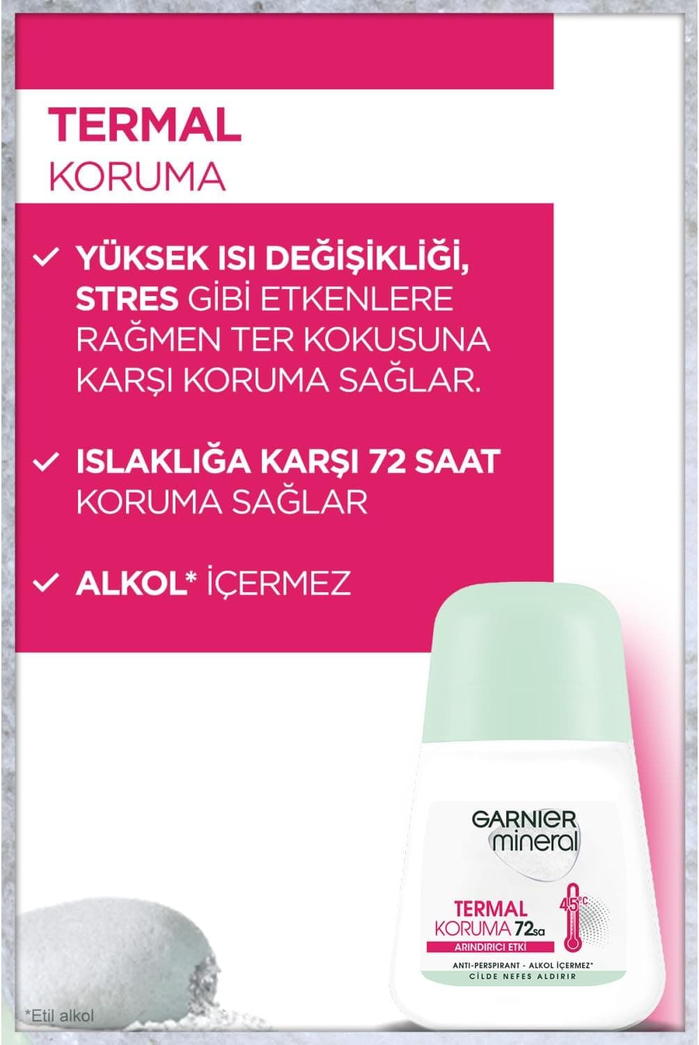 دئودورانت رولآن زنانه Garnier با محافظت حرارتی معدنی دئودورانت رولآن زنانه Garnier با محافظت حرارتی معدنی