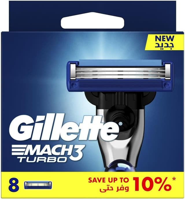 ریشتراش مردانه Gillette Mach3 Turbo قابل تعویض همراه با 8 تیغ یدکی ریشتراش مردانه Gillette Mach3 Turbo قابل تعویض همراه با 8 تیغ یدکی