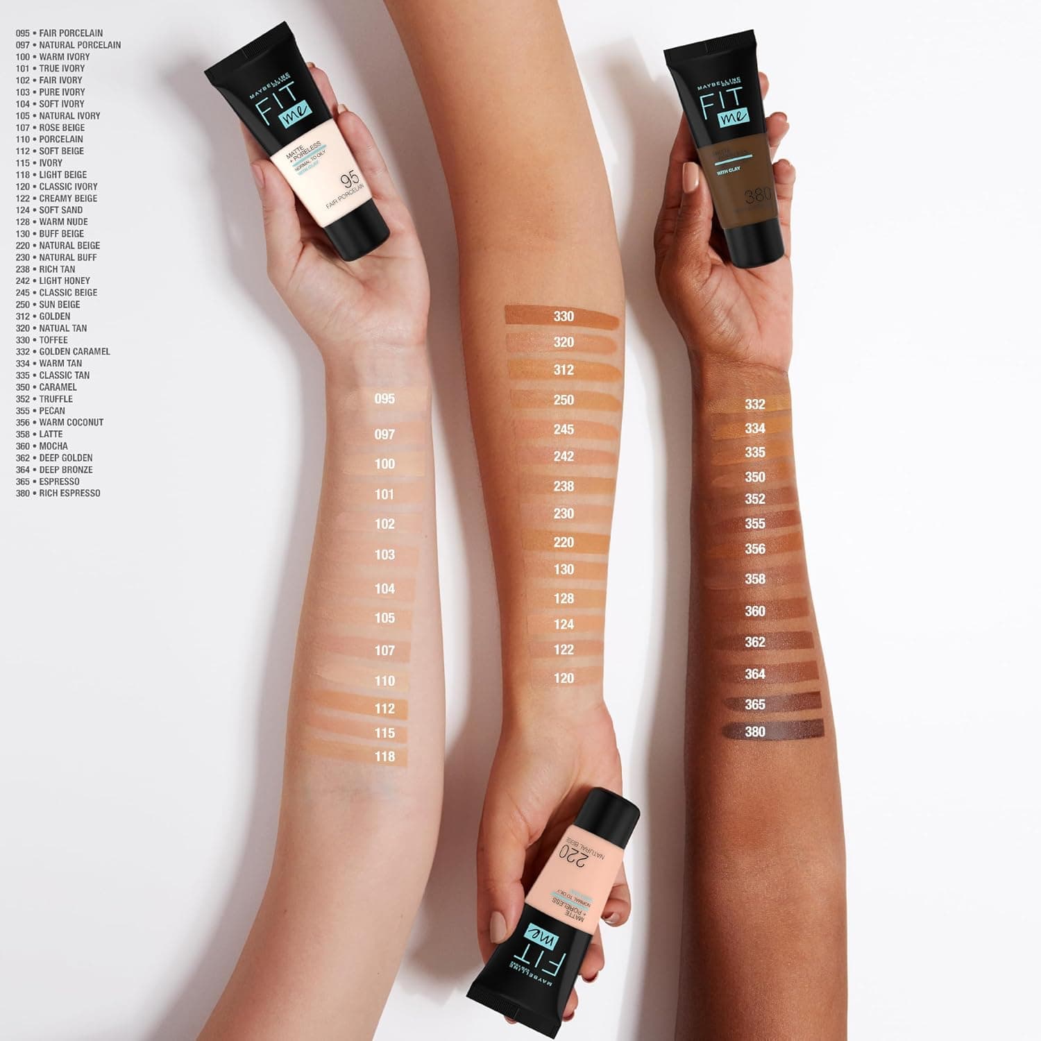 کرم پودر مایع MAYBELLINE New York مناسب پوست نرمال تا چرب مات و پوشش کامل Fit Me مدل 120 Classic Ivory کرم پودر مایع MAYBELLINE New York مناسب پوست نرمال تا چرب مات و پوشش کامل Fit Me مدل 120 Classic Ivory