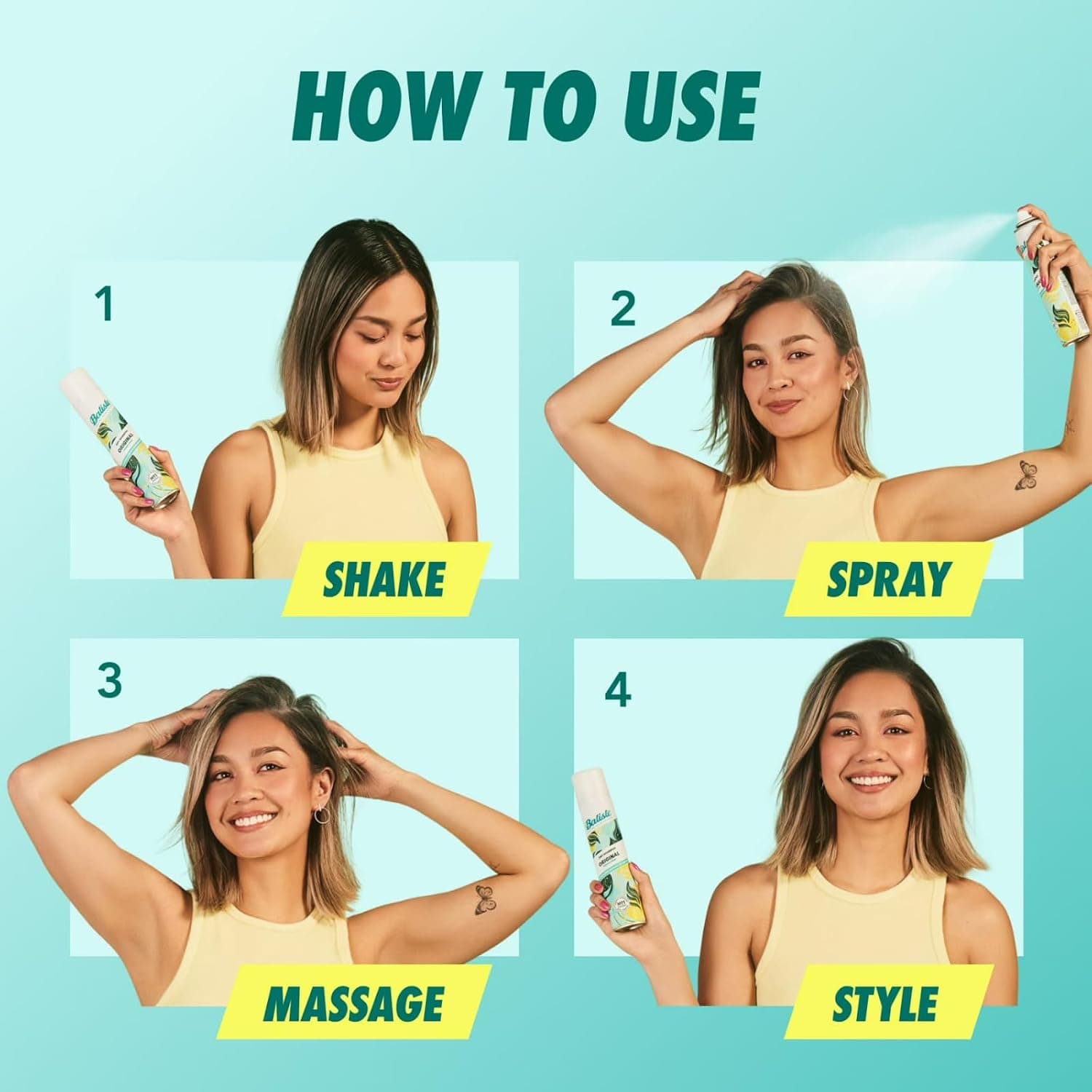 شامپو خشک Batiste Original 200 ml شامپو خشک Batiste Original 200 ml
