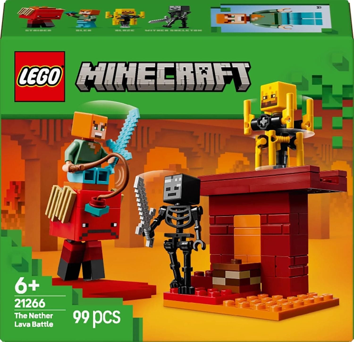 لگو Minecraft The Nether Lava Battle مدل 21266 لگو Minecraft The Nether Lava Battle مدل 21266