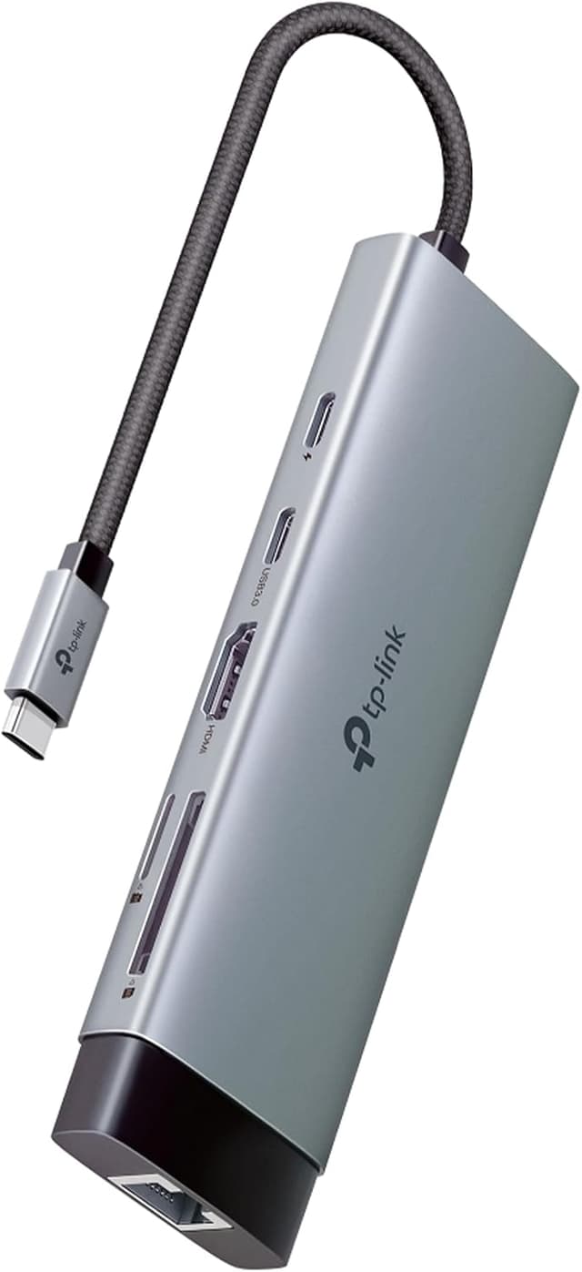 هاب USB-C 9 در 1 TP-Link با HDMI 4K 60Hz، پورت Gigabit RJ45، شارژ سریع 100W، شیار کارت SD و MicroSD، انتقال داده 5Gbps مدل UH9120C هاب USB-C 9 در 1 TP-Link با HDMI 4K 60Hz، پورت Gigabit RJ45، شارژ سریع 100W، شیار کارت SD و MicroSD، انتقال داده 5Gbps مدل UH9120C