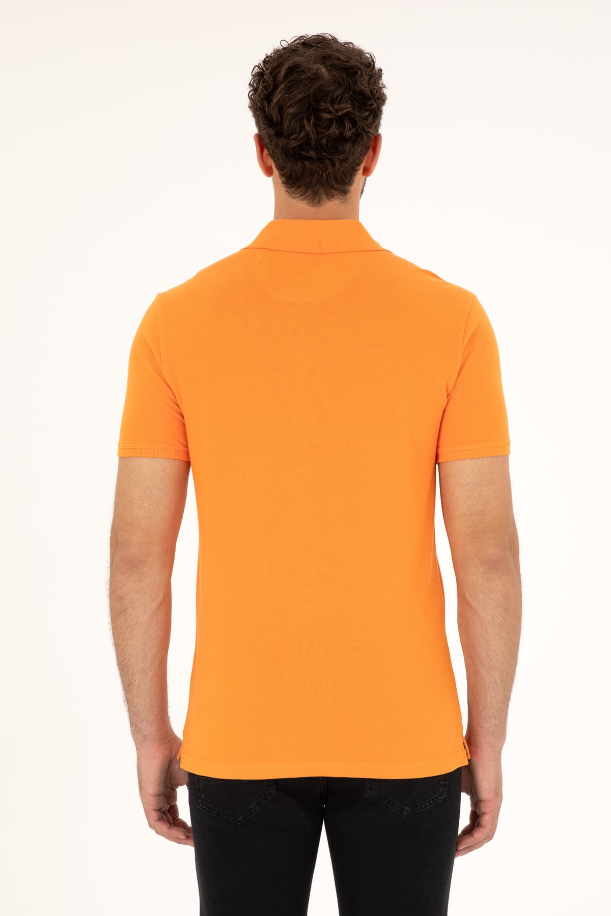 تیشرت مردانه U.S. Polo Assn. فیت اسلیم یقه پولو نارنجی مدل 50279613-VR051 تیشرت مردانه U.S. Polo Assn. فیت اسلیم یقه پولو نارنجی مدل 50279613-VR051