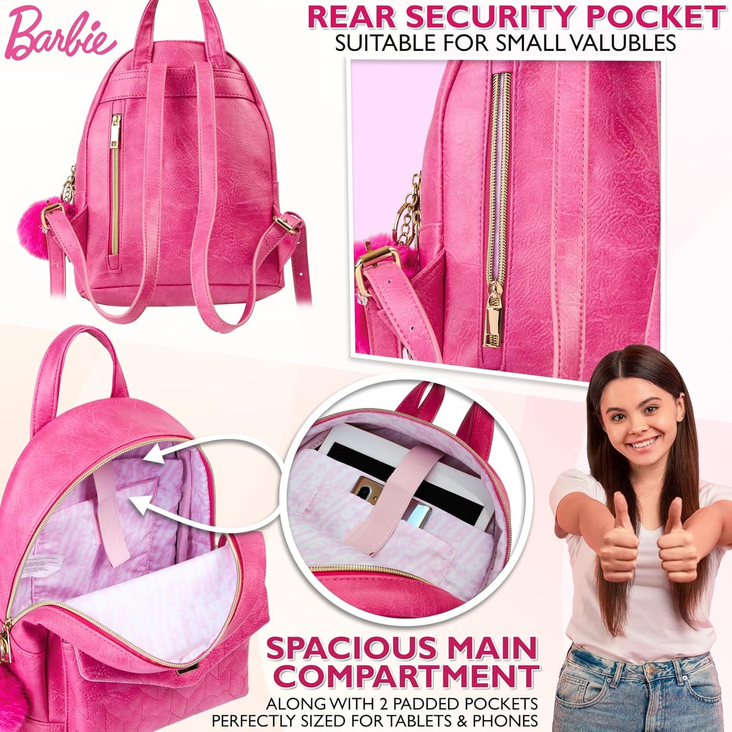 کولهپشتی مینی دخترانه Barbie دو بندی کولهپشتی مینی دخترانه Barbie دو بندی