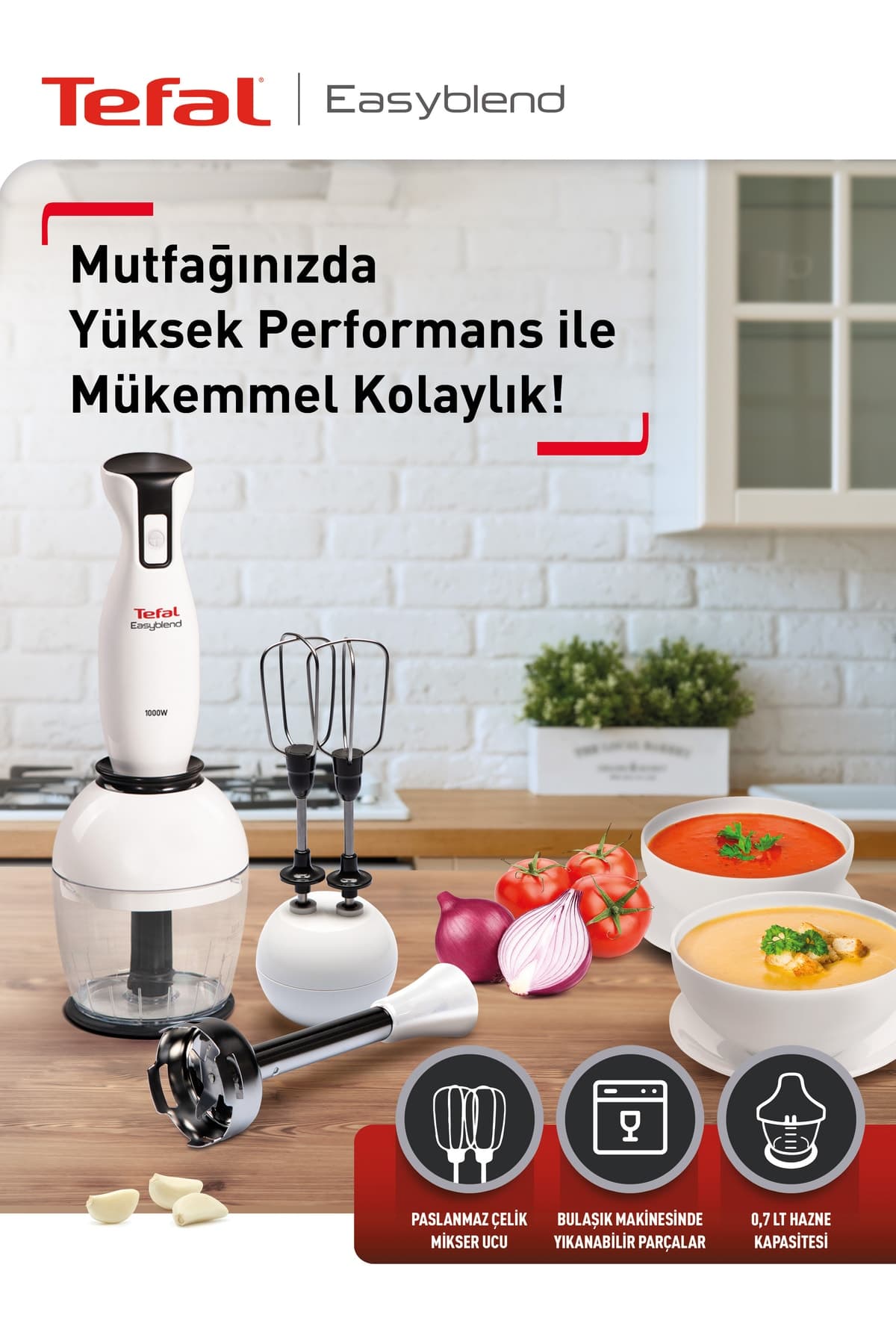 ست مخلوطکن TEFAL Easyblend توان 1000 W مدل HB1811 ست مخلوطکن TEFAL Easyblend توان 1000 W مدل HB1811