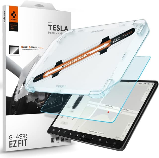 محافظ شیشهای Spigen GLAStR EZ FIT Tesla Model 3 و Model Y مات محافظ شیشهای Spigen GLAStR EZ FIT Tesla Model 3 و Model Y مات