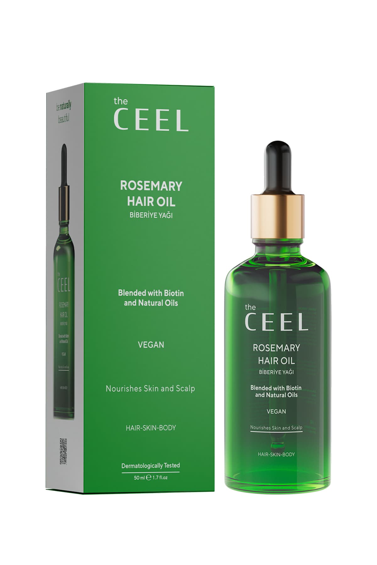 کمپلکس روغن موی رزماری The Ceel حاوی بیوتین، روغن کرچک و ویتامین E 50 ML کمپلکس روغن موی رزماری The Ceel حاوی بیوتین، روغن کرچک و ویتامین E 50 ML