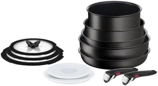 ست قابلمه و تابه بزرگ Tefal Ingenio Exception تیتانیوم 12 پارچه 6X ست قابلمه و تابه بزرگ Tefal Ingenio Exception تیتانیوم 12 پارچه 6X