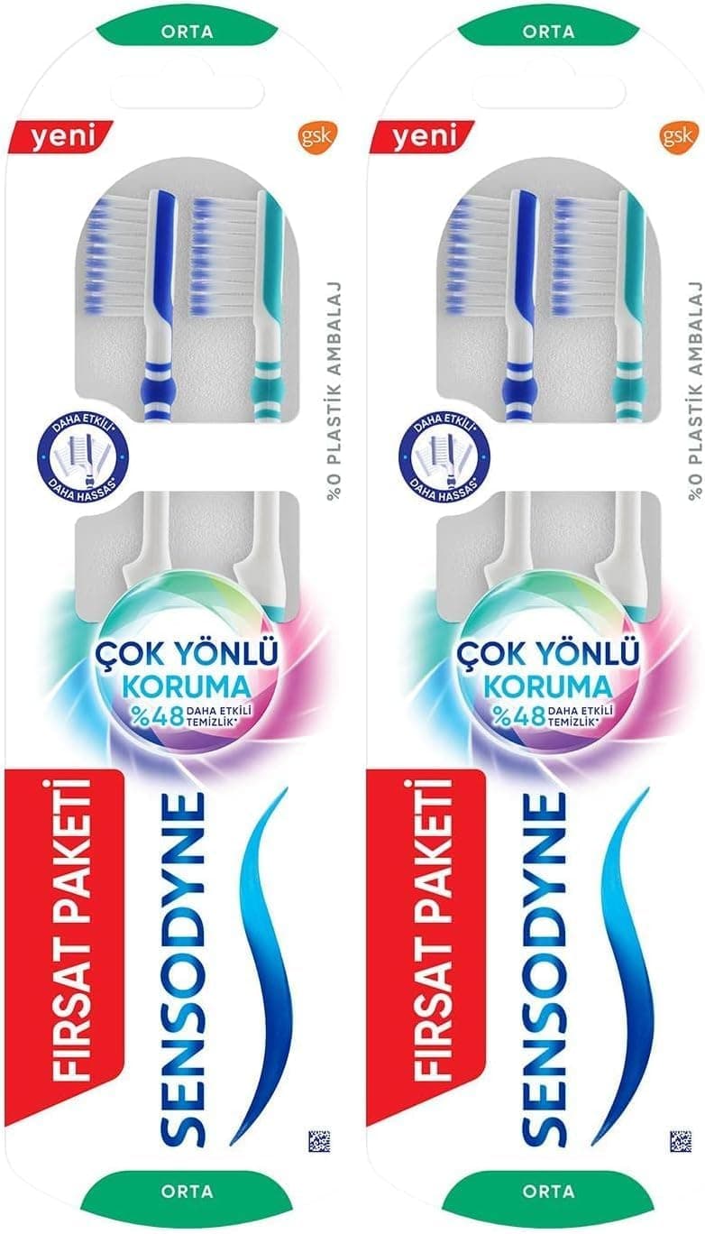 مسواک Sensodyne محافظت چندمنظوره با برس متوسط مسواک Sensodyne محافظت چندمنظوره با برس متوسط