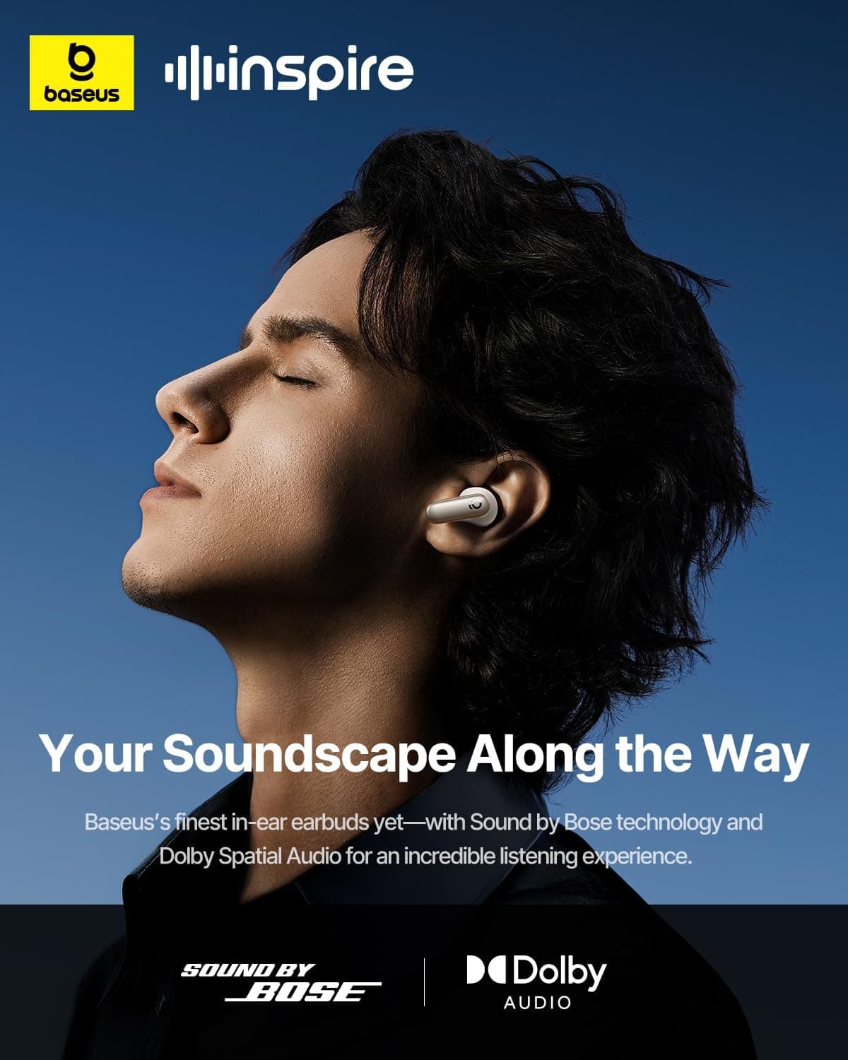 هدفون بلوتوث Baseus مجهز به ANC با فناوری صدای Bose، Dolby Audio و 6 میکروفون هدفون بلوتوث Baseus مجهز به ANC با فناوری صدای Bose، Dolby Audio و 6 میکروفون