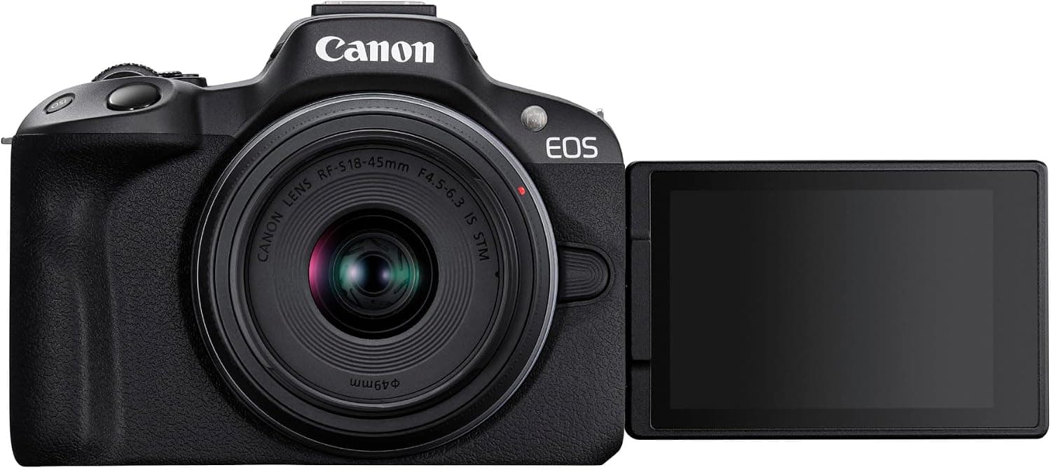 دوربین بدون آینه Canon EOS R50 مشکی با لنز RF-S 18-45mm F4.5-6.3 IS STM دوربین بدون آینه Canon EOS R50 مشکی با لنز RF-S 18-45mm F4.5-6.3 IS STM